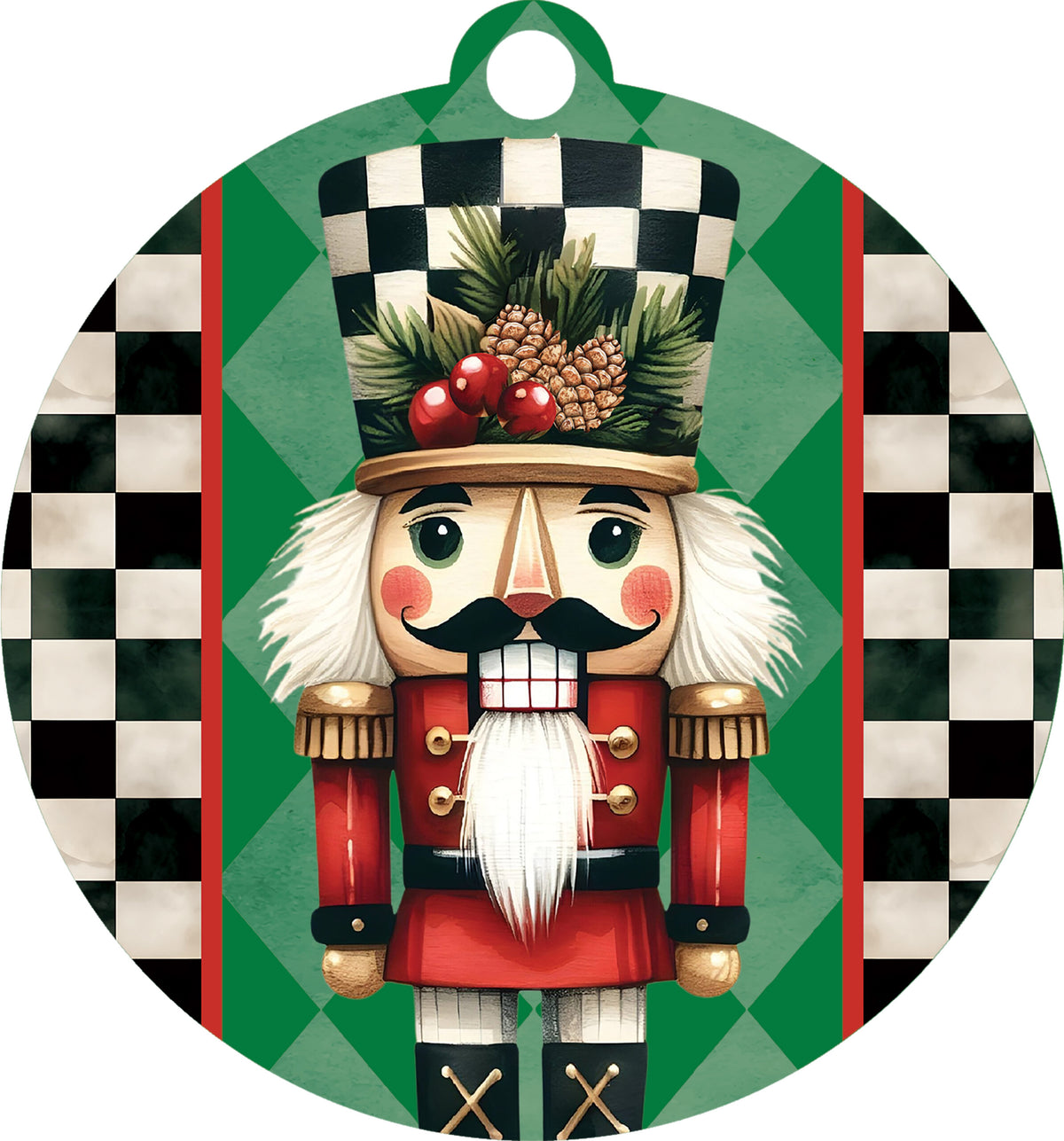 Checkered Nutcracker-LG Hang Around