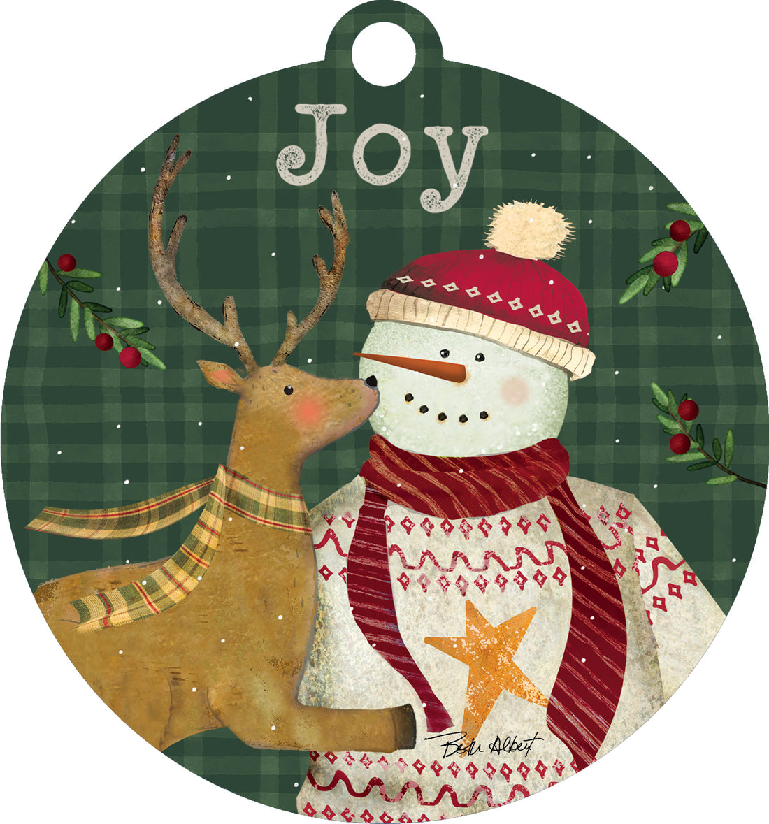 Snowman Deer-LG Hang Around