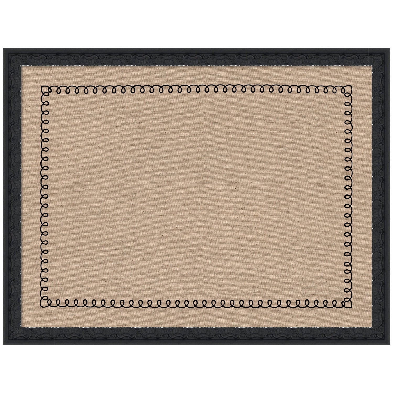 Pinboard Black Scallop Print