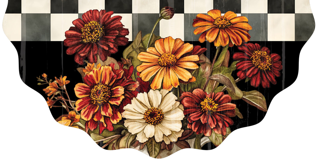 Vintage Fall Flowers-Vinyl Bunting