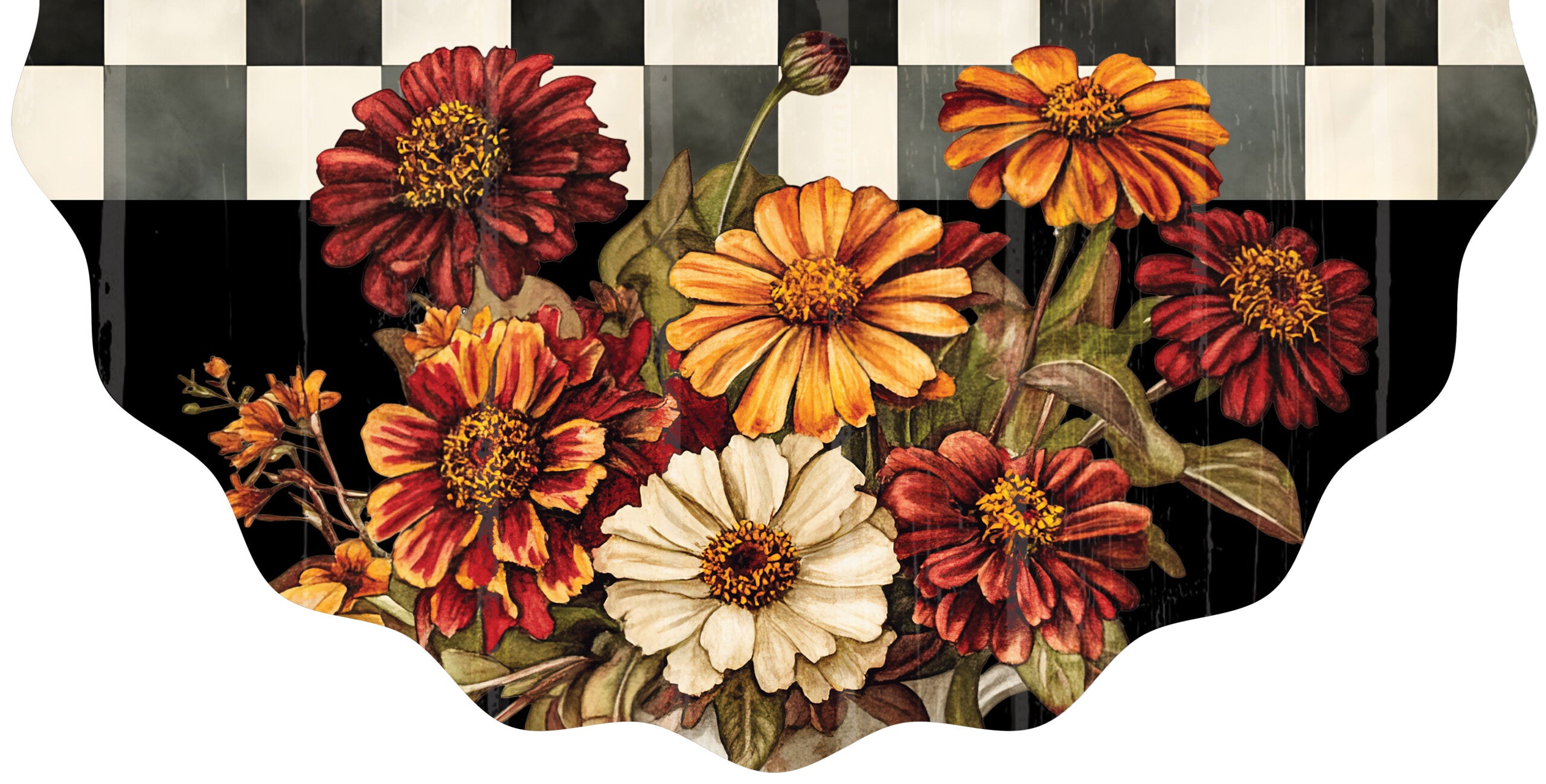 Vintage Fall Flowers-Vinyl Bunting