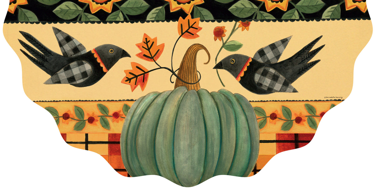 Folk Art Pumpkin-Flag -Vinyl Bunting