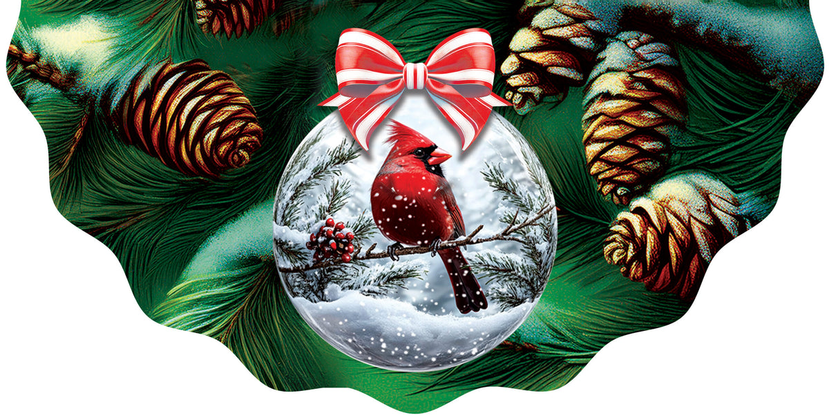 Cardinal Ornament-Vinyl Bunting