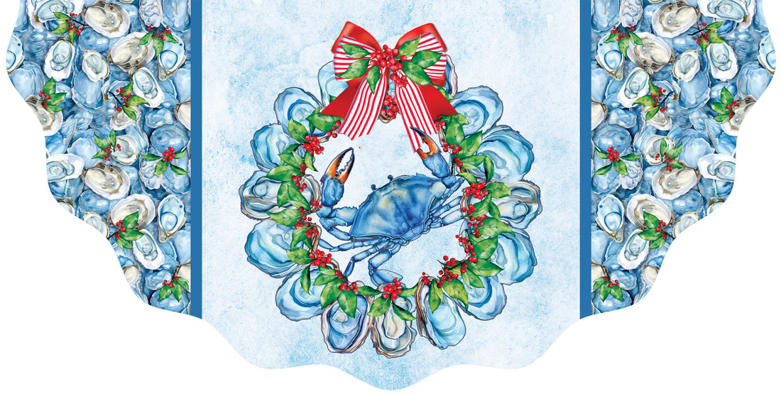 Oyster Crab Wreath-Vinyl Bunting