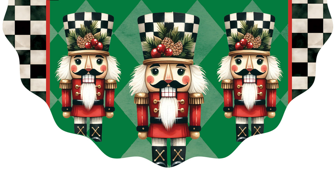 Checkered Nutcracker-Vinyl Bunting