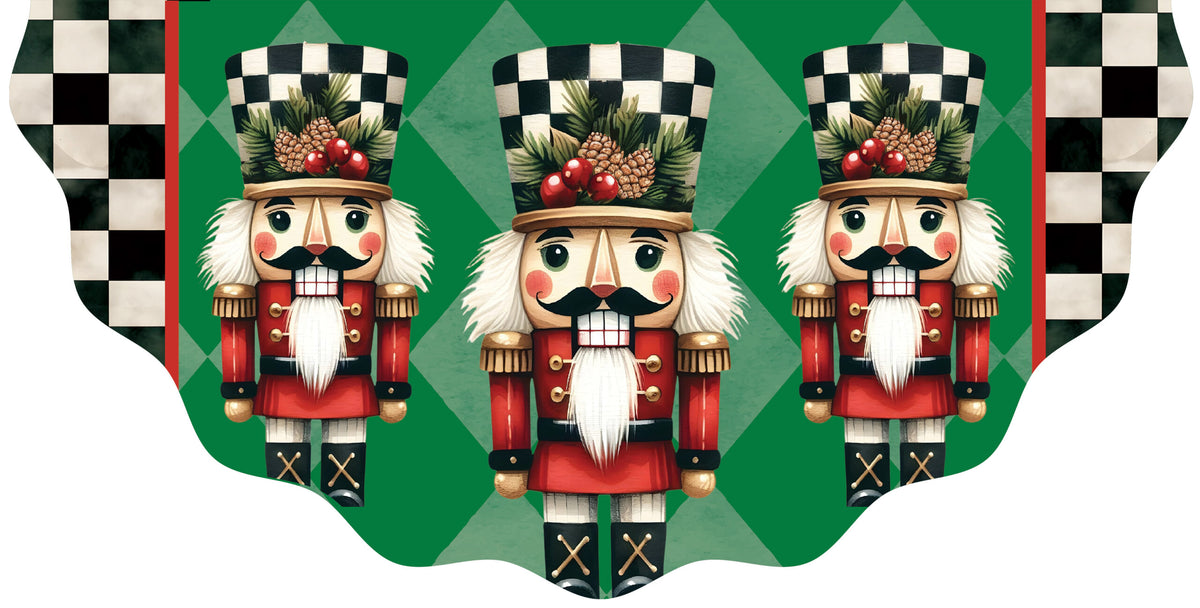 Checkered Nutcracker-Vinyl Bunting