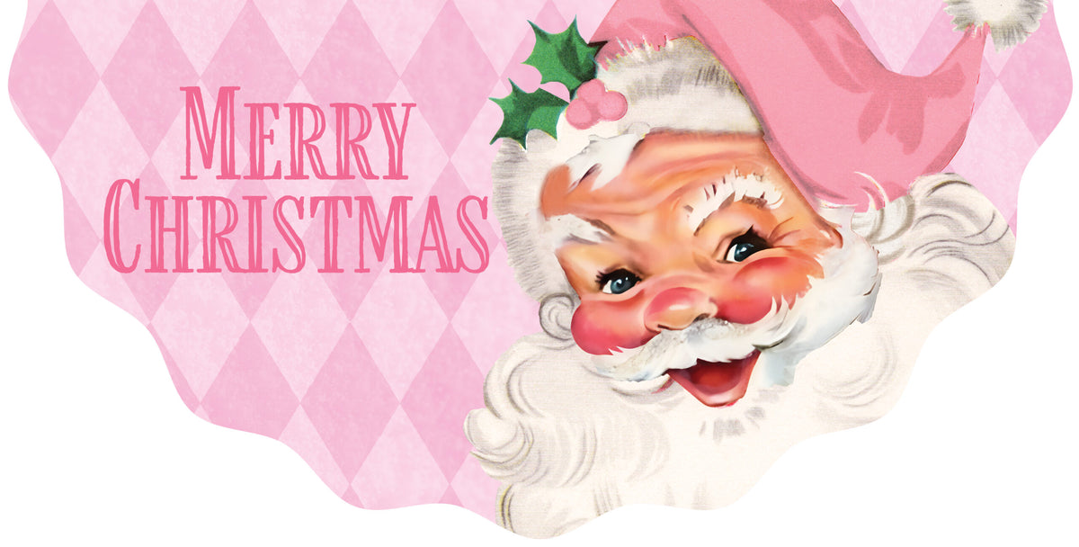 Pink Santa-Vinyl Bunting