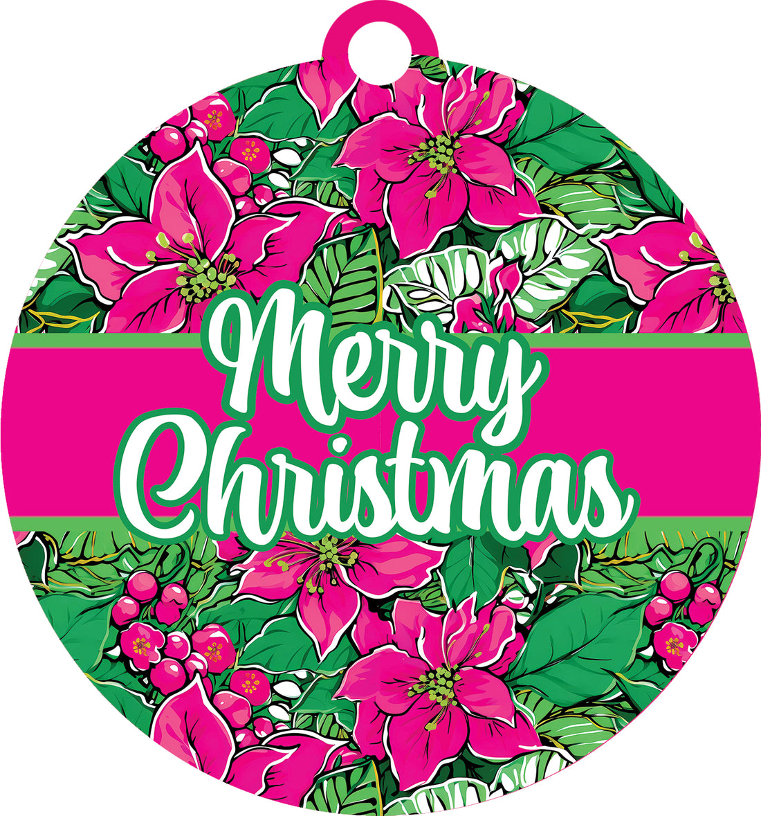Pink Poinsettia Background- Large Hang Around