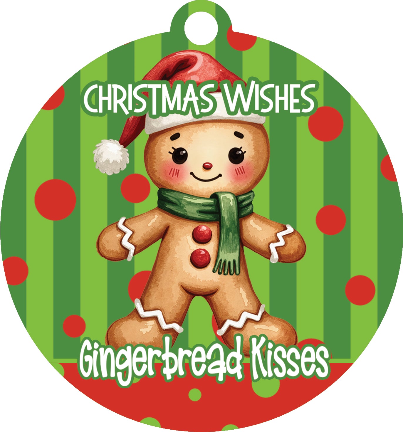 Gingerbread Kisses- Large Hang Around