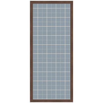 Framed Fabric Pinboard Light Blue Plaid Wall Organization