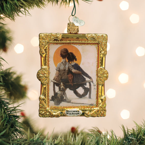 Norman Rockwell Boy &amp; Girl Ornament