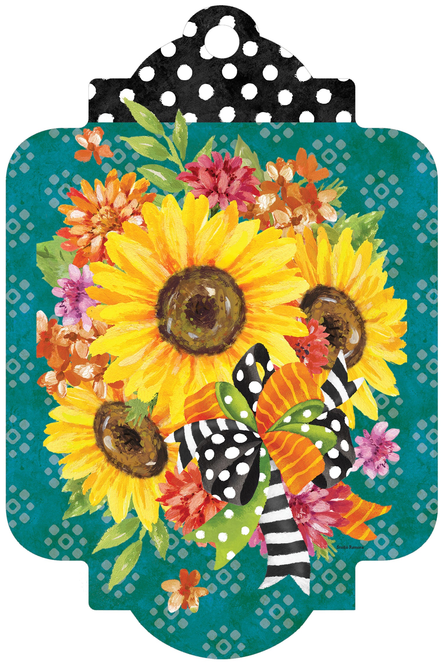 Sunflowers and Ribbons- Deluxe Door Decor