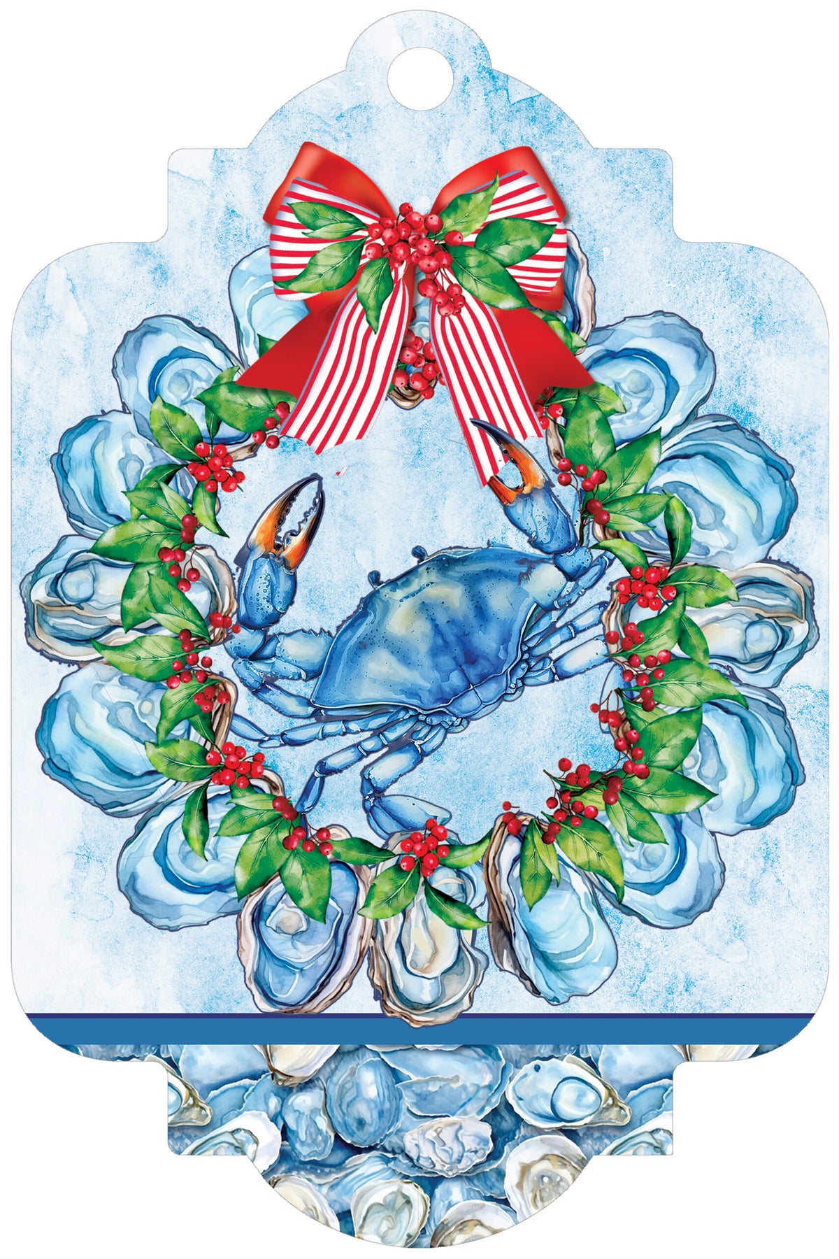 Deluxe Door Decor-Oyster-Crab Wreath
