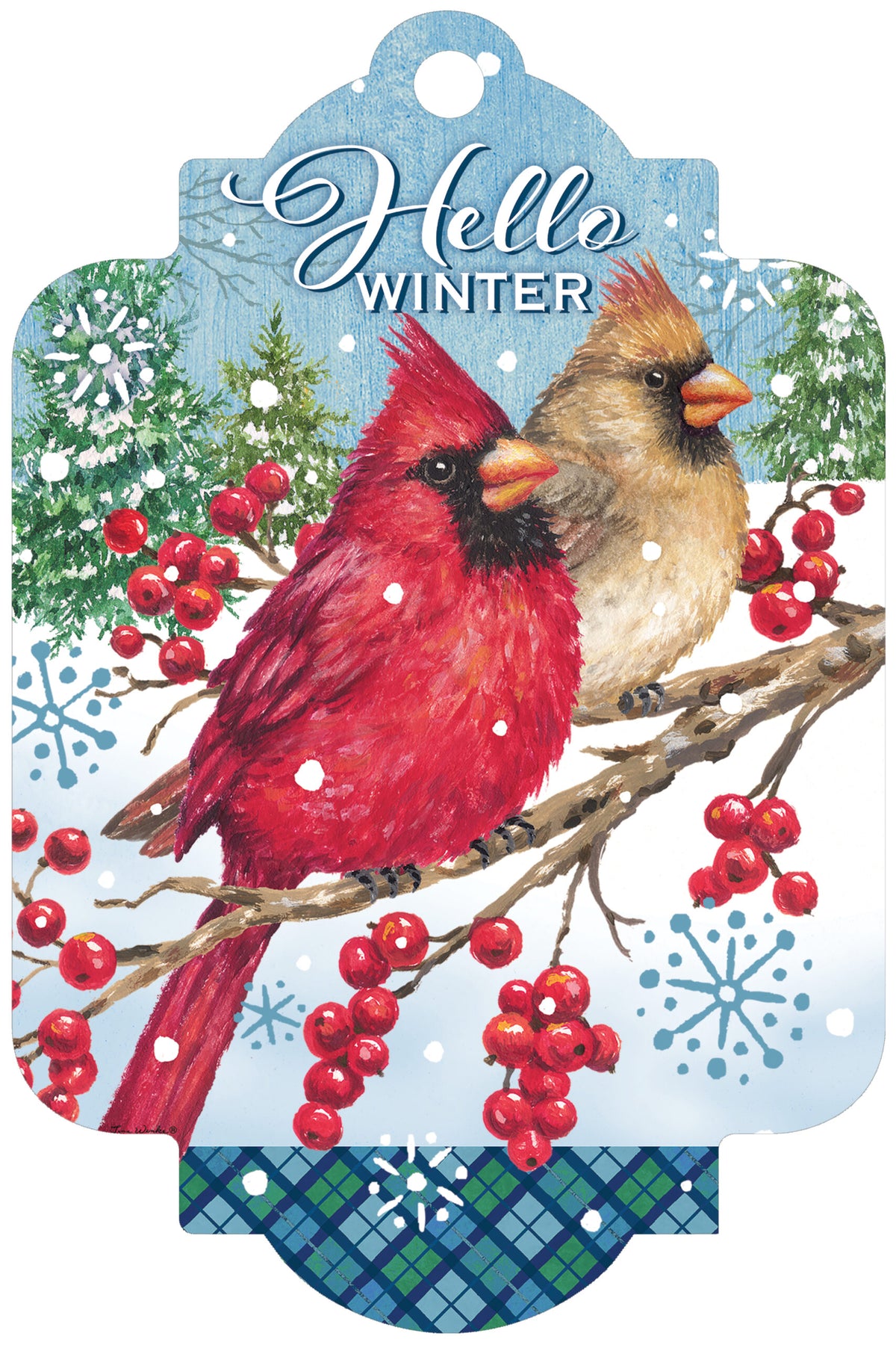 Deluxe Door Decor-Winter Birds