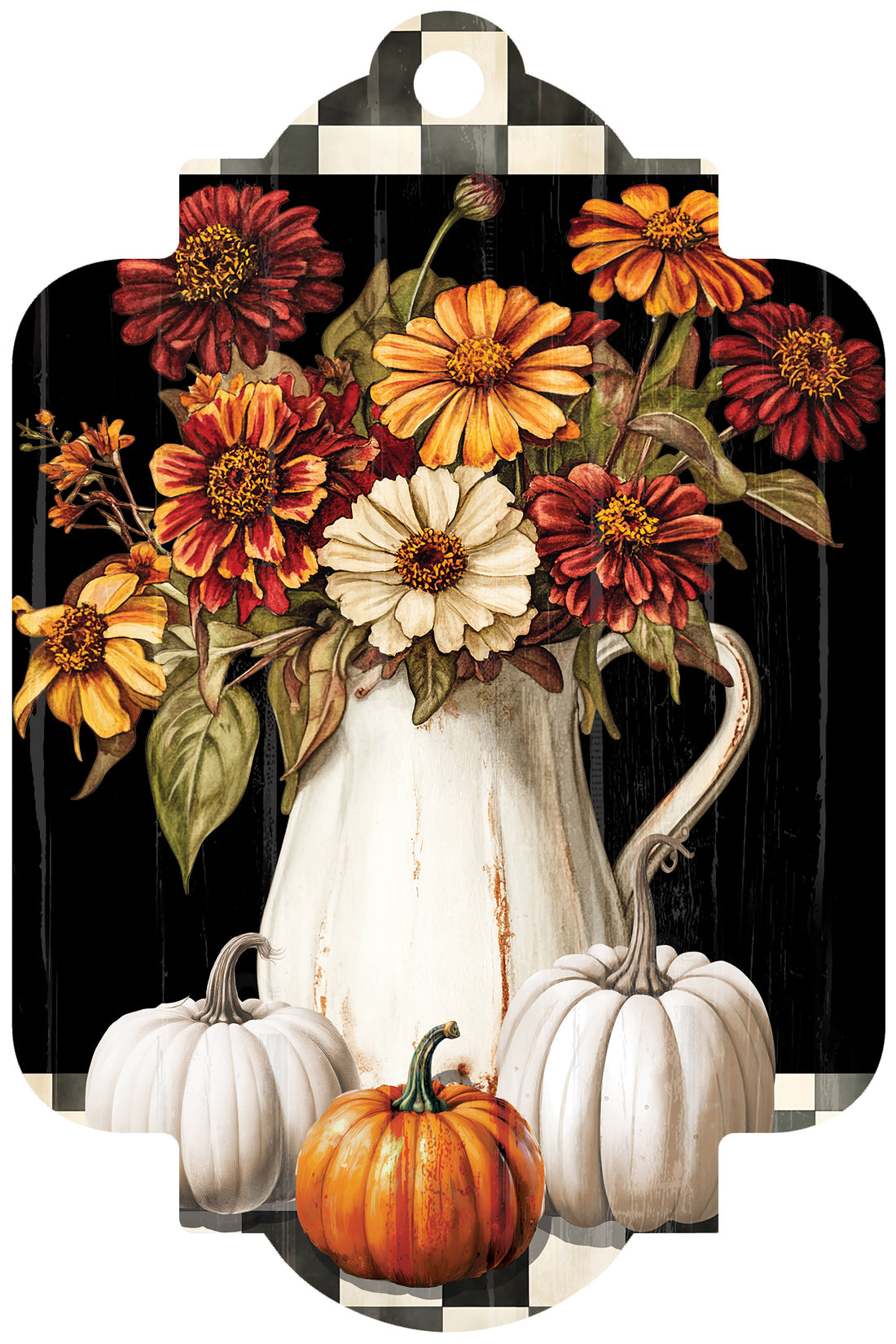 Vintage Fall Flowers- Deluxe  Door Decor