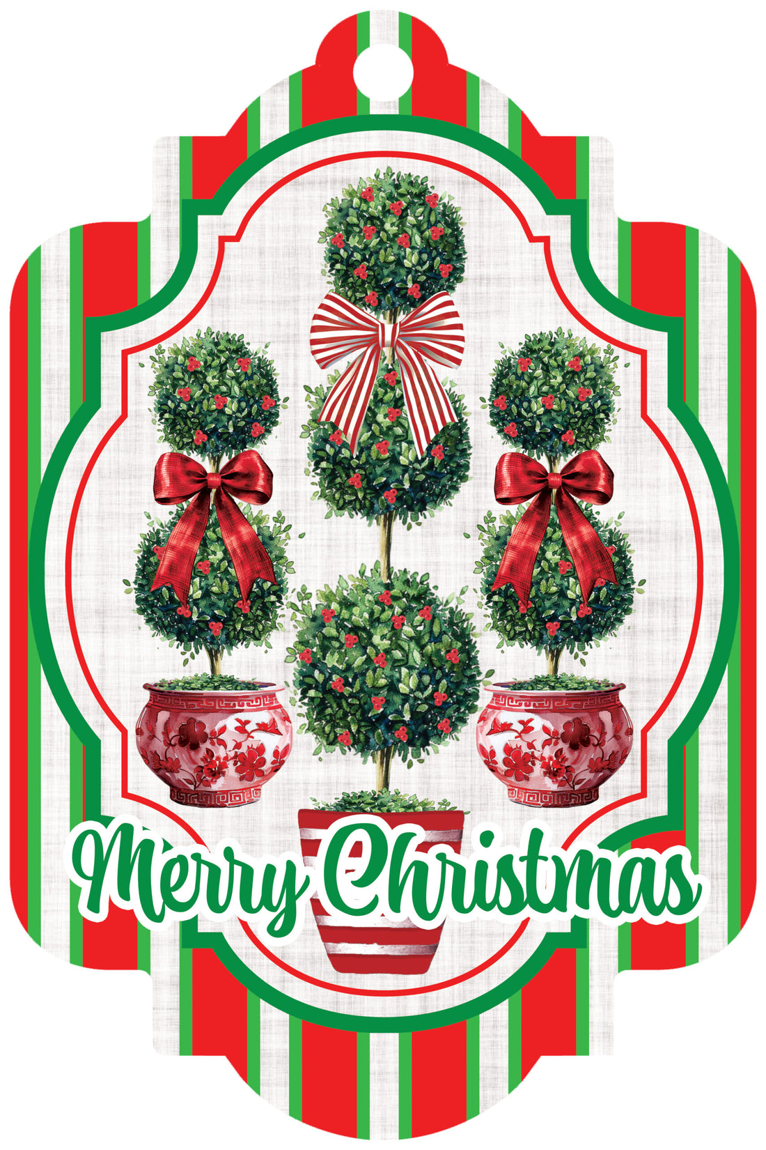 Deluxe Door Decor-Christmas Topiaries