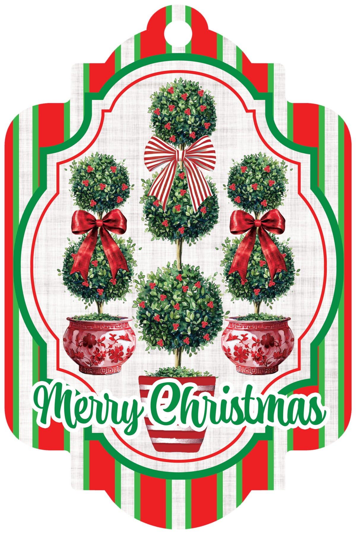 Deluxe Door Decor-Christmas Topiaries