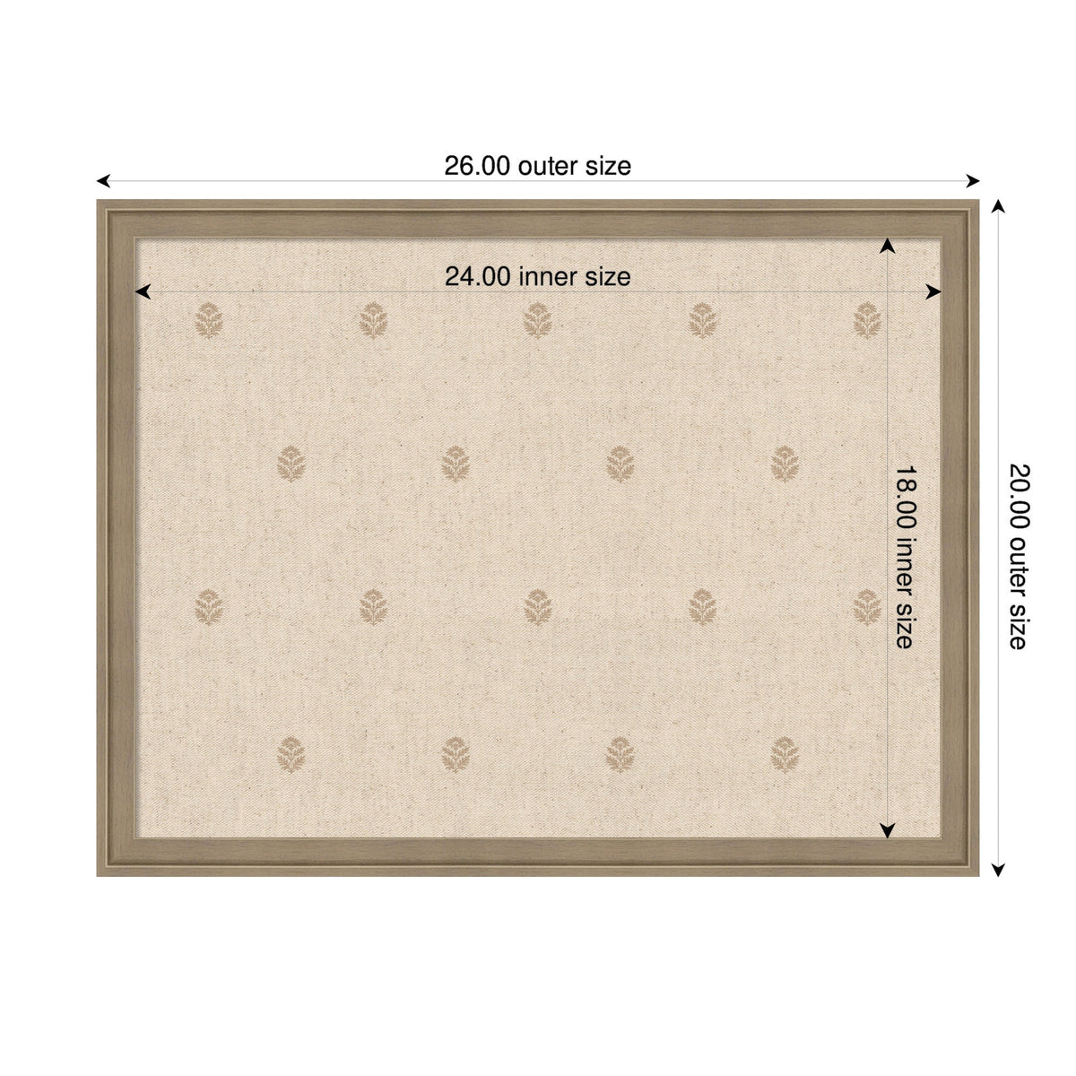 Pinboard Beige Botanical Block Print