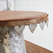 Galvanized Heart Dessert Stand