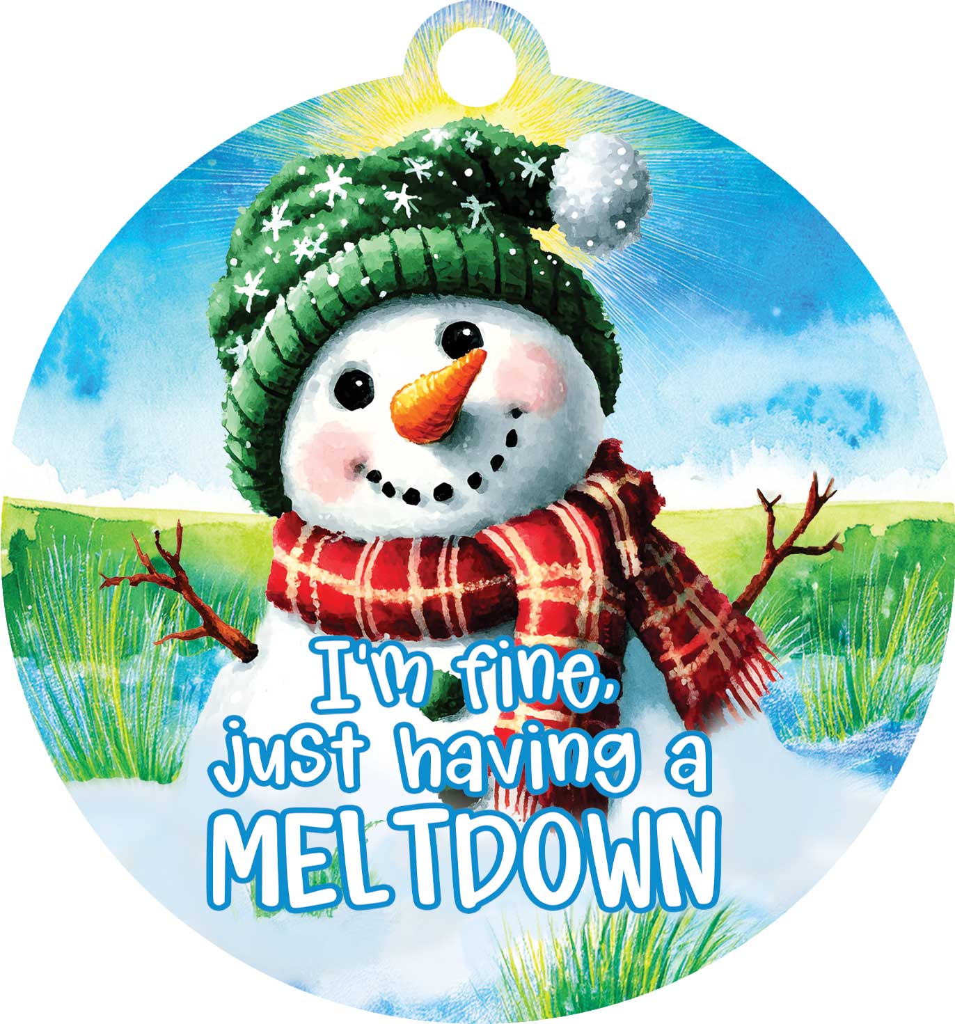 Melting Snowman- Large Hang Around