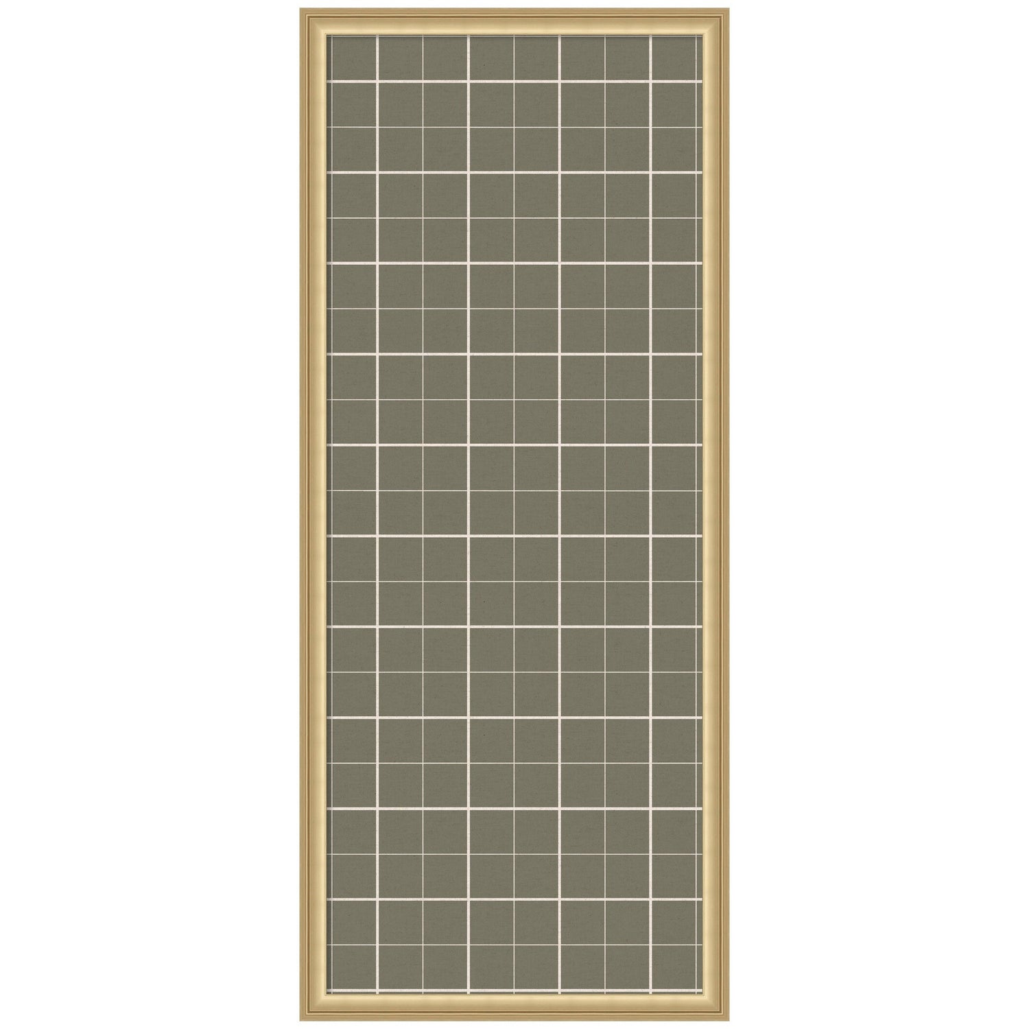 Framed Fabric Pinboard Sage Green Plaid Wall Organization
