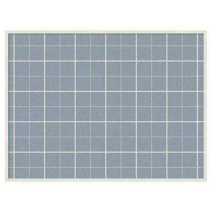Framed Fabric Pinboard Light Blue Plaid Wall Organization