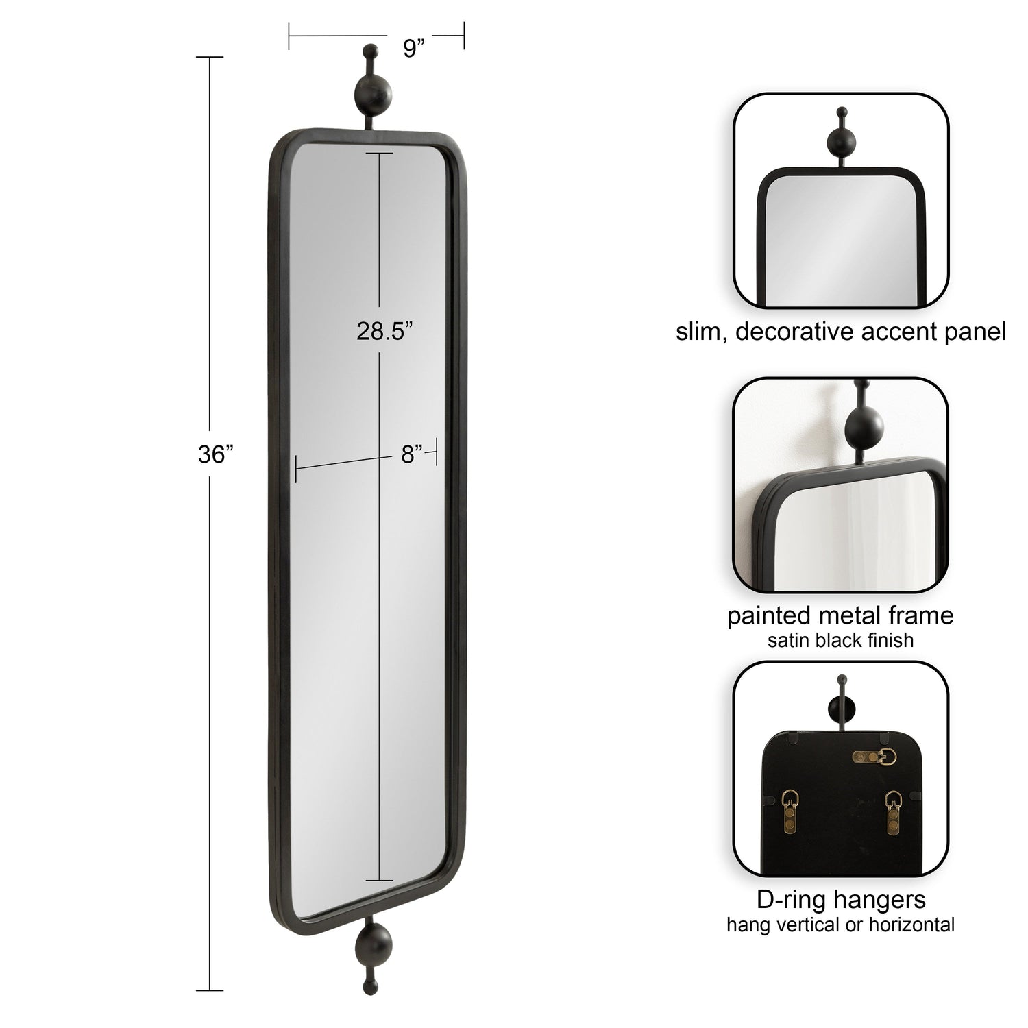 Kasota Metal Framed Mirror