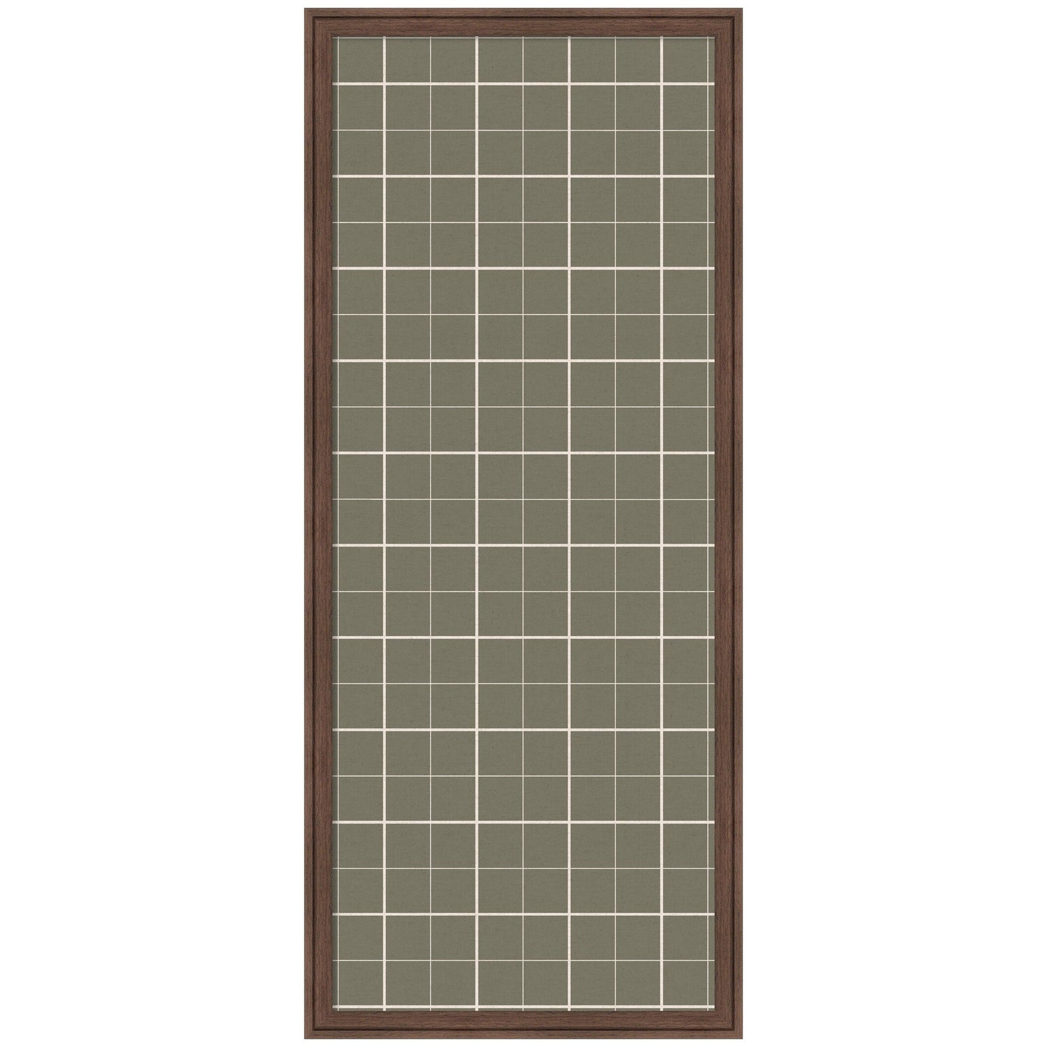 Framed Fabric Pinboard Sage Green Plaid Wall Organization