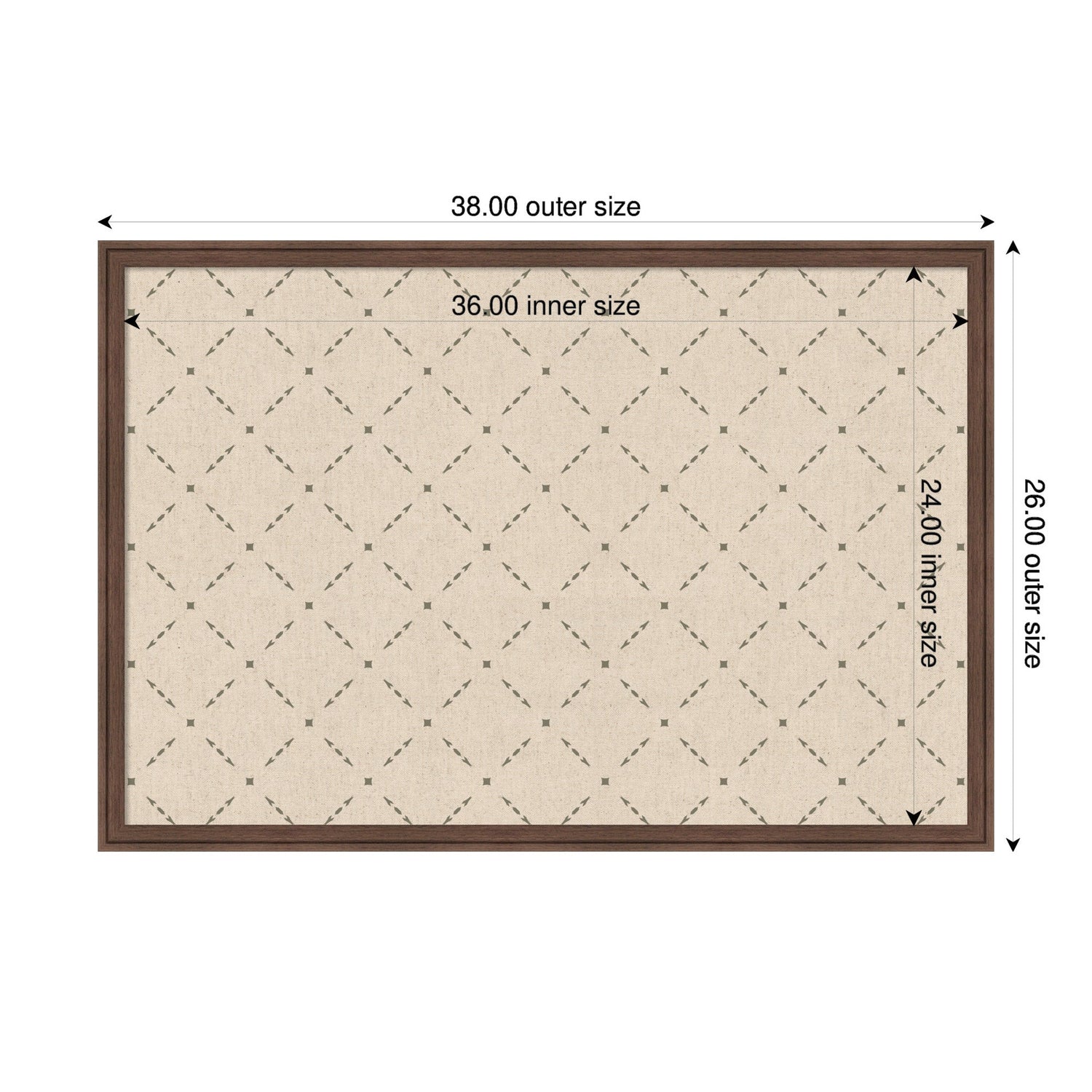 Pinboard Green Lattice Print