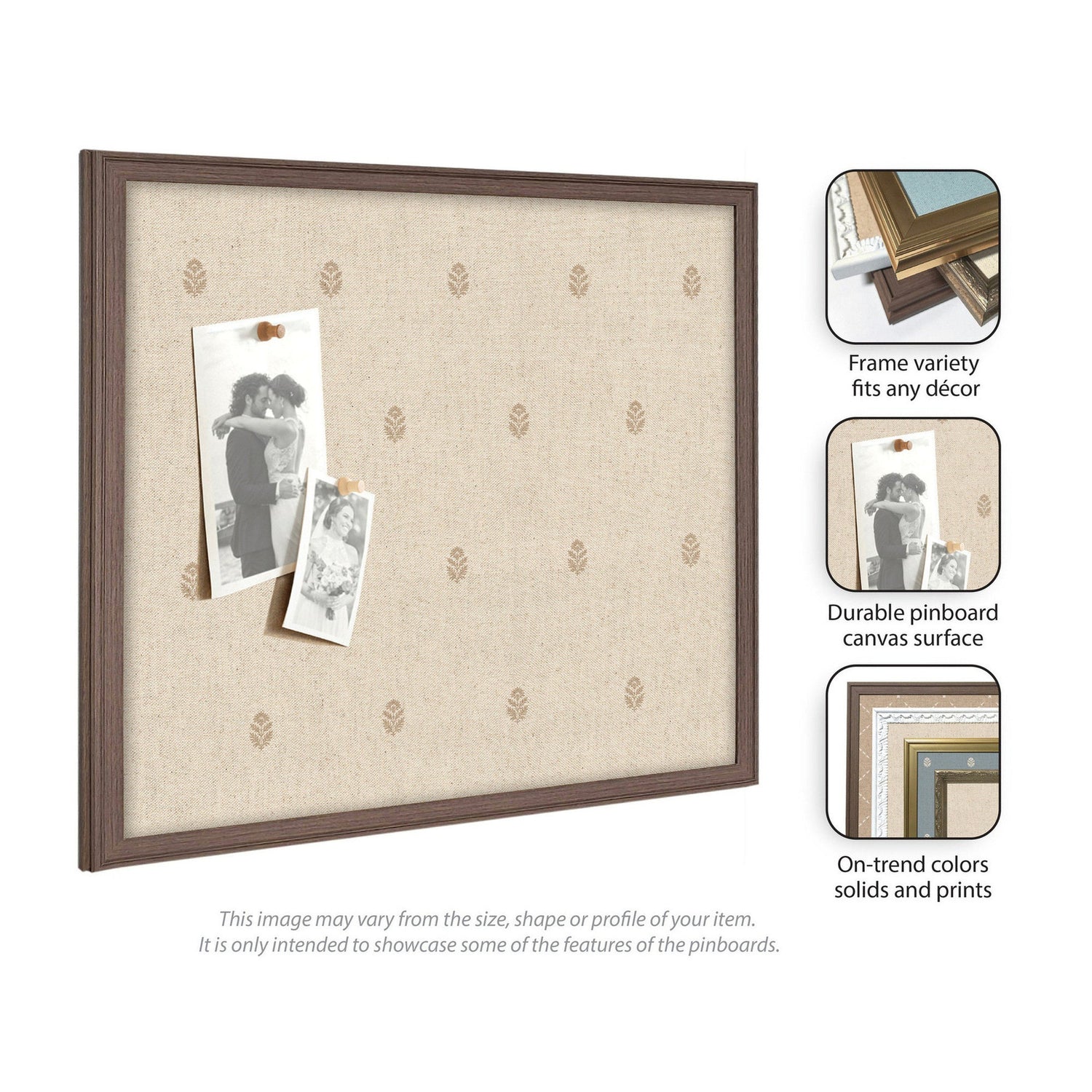 Pinboard Beige Botanical Block Print