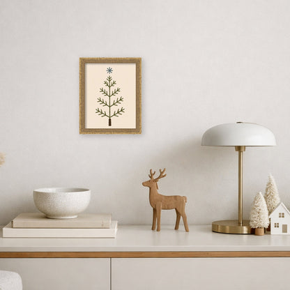 Scandinavian Tree by Laura Moss Framed Mounted Canvas Wall Art Print