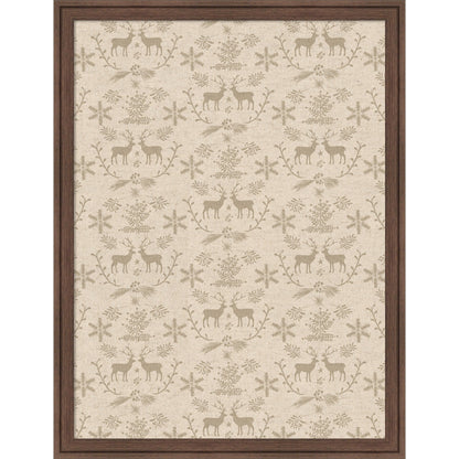 Framed Fabric Magnetic Board Christmas Reindeer Wall Organization