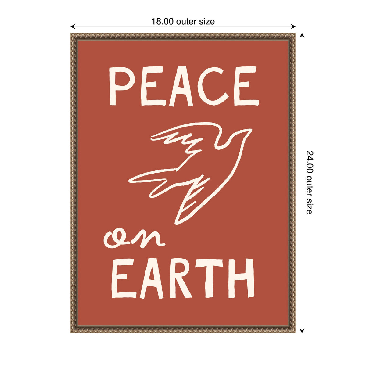 Peace on Earth by Kikiandnim Framed Canvas Wall Art Print