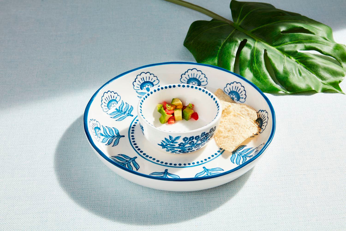 Block Print Chip &amp; Dip Set