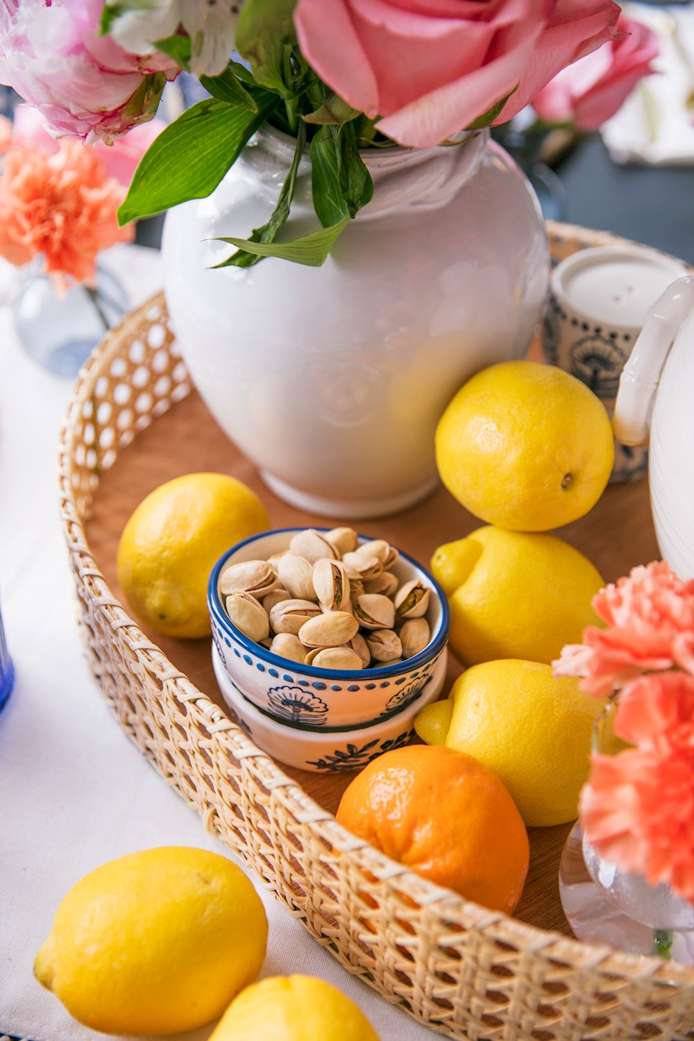 Blooms Block Print Tidbit Bowls