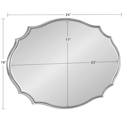 Leanna Scalloped Oval Wall Mirror