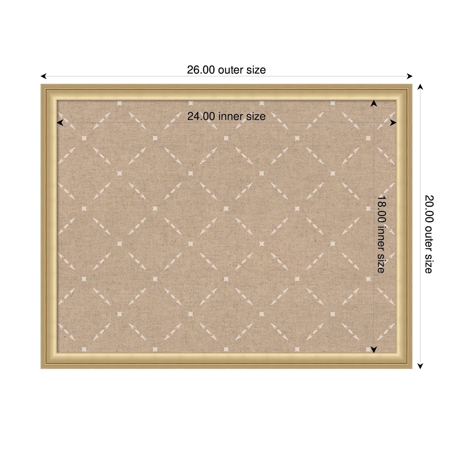 Pinboard Beige Lattice Pattern