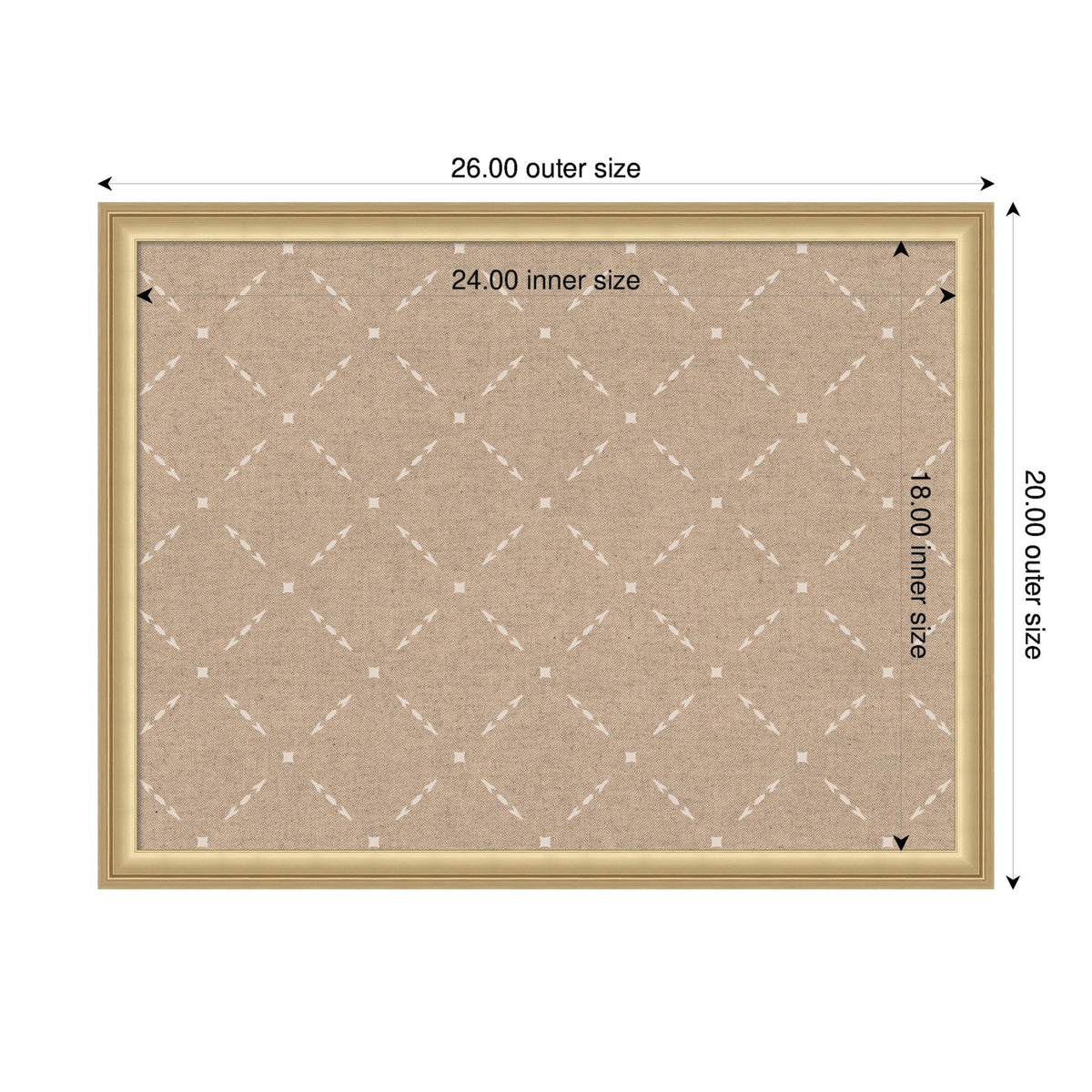 Pinboard Beige Lattice Pattern