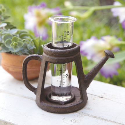 Watering Can Tabletop Rain Gauge