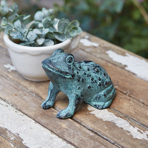 Cast Iron Frog Figurine