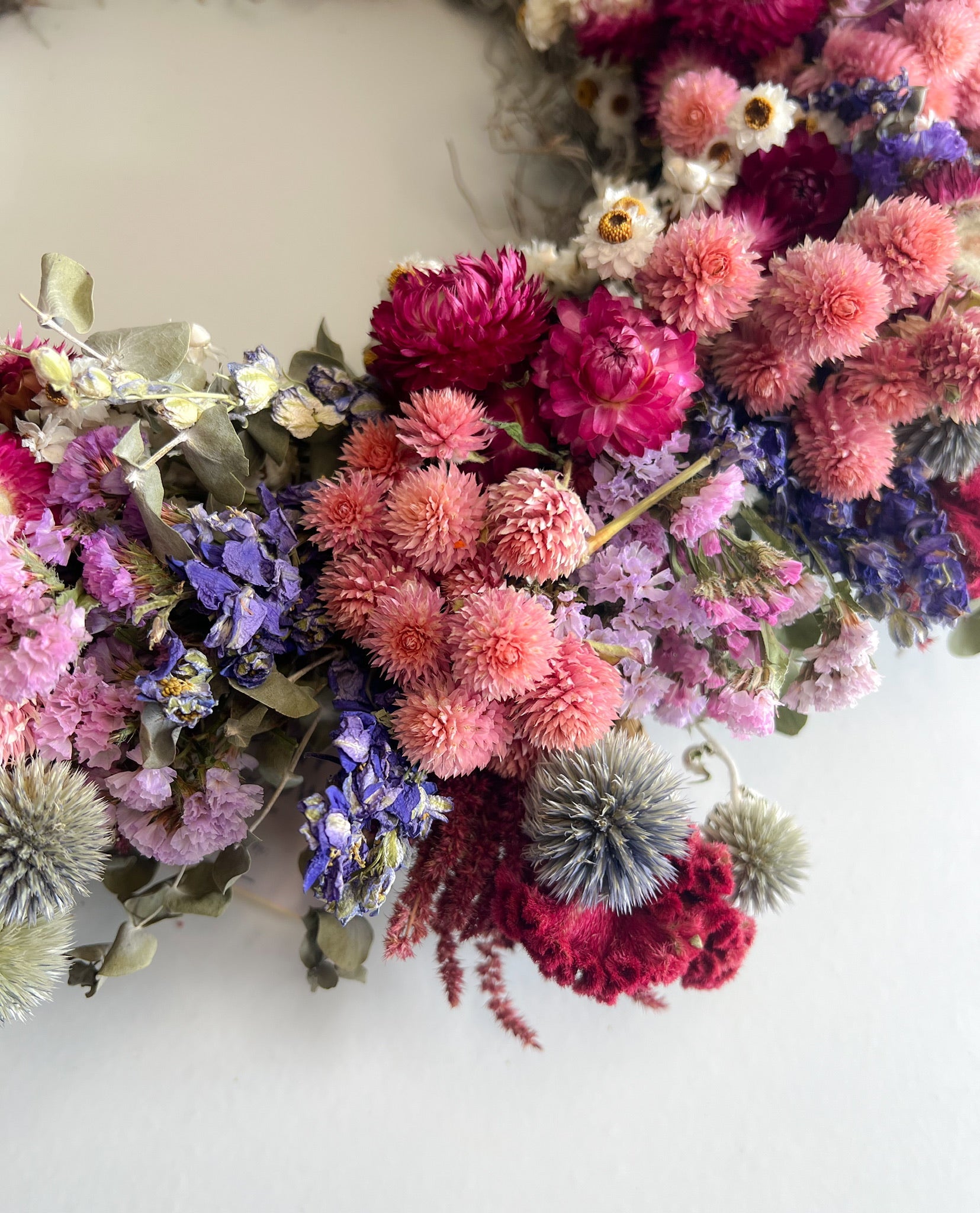 Dried Wreath-Raspberry Beret