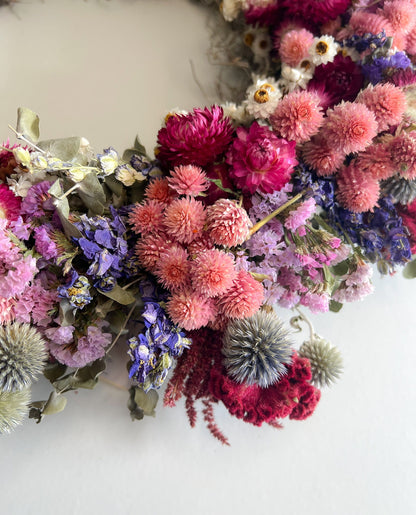 Dried Wreath-Raspberry Beret
