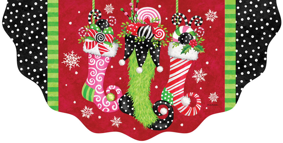 Whimsical Stocking-Vinyl Bunting