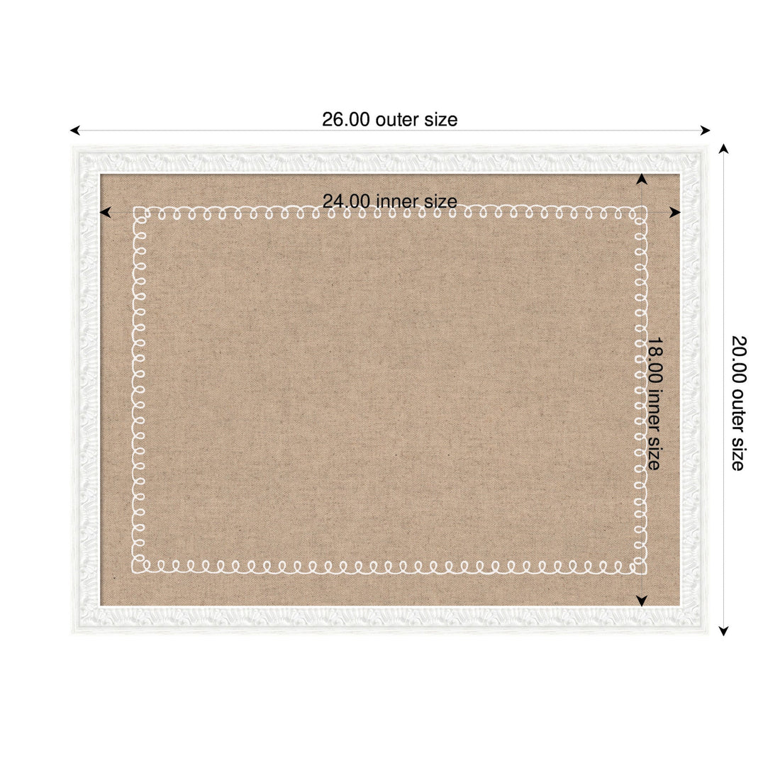 Pinboard White Scalloped Edge