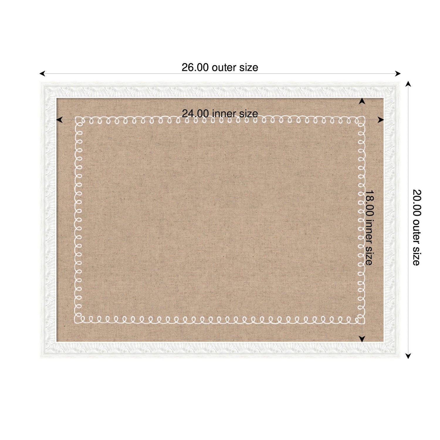 Pinboard White Scalloped Edge