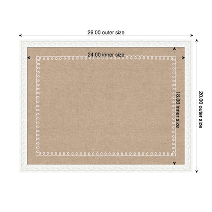 Pinboard White Scalloped Edge