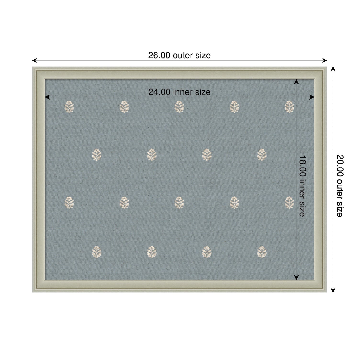 Pinboard Blue Botanical Block Print