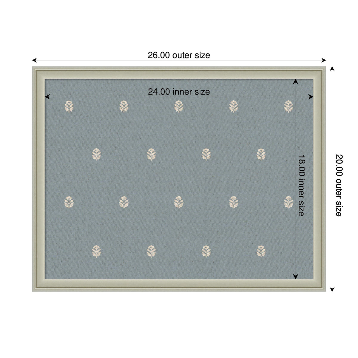 Pinboard Blue Botanical Block Print