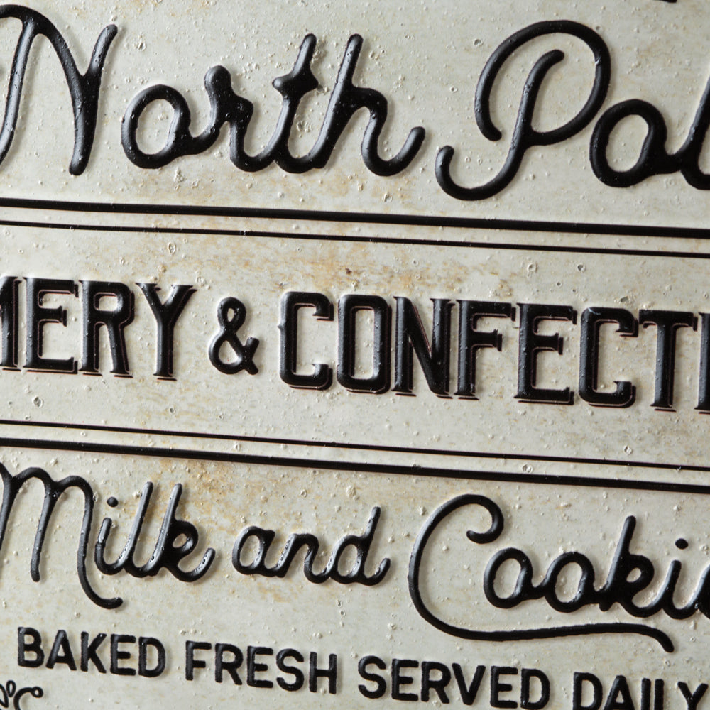 North Pole Creamery & Confectionary Metal Wall Sign