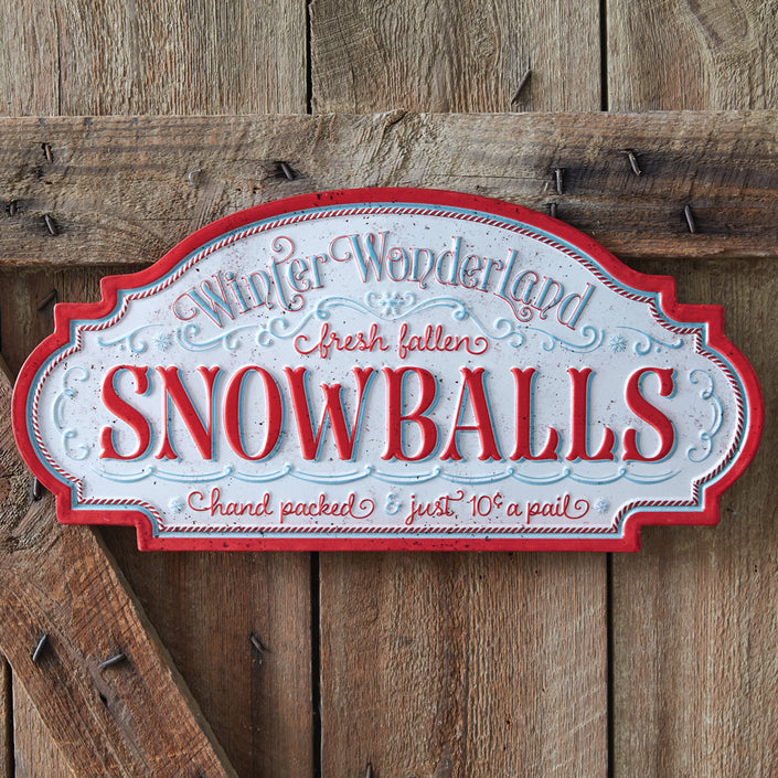 Fresh Fallen Snowballs Wall Sign